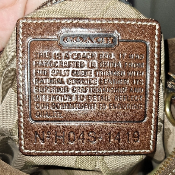 Coach REHAB Dark Brown Suede Bag Crossbody with Tassel - Picture 11 of 13